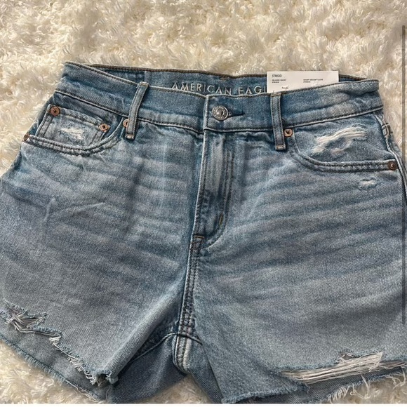 American Eagle Outfitters Women's Blue Denim Shorts - Picture 1 of 6